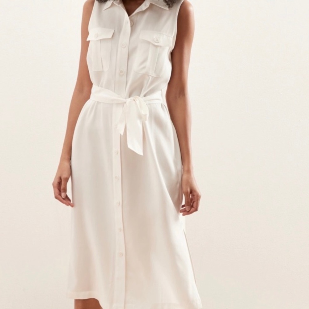 Tall! Banana Republic Factory Sleeveless Shirtdress